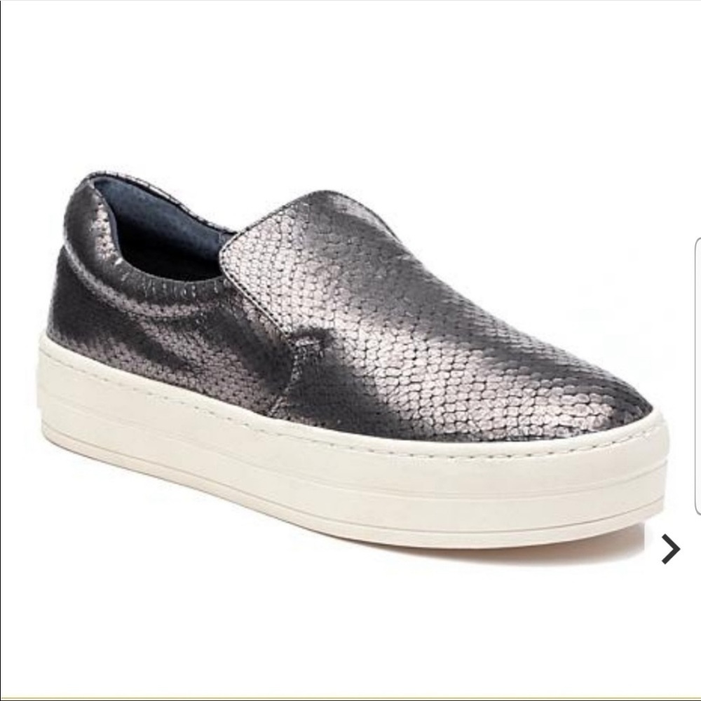 J/Slides NYC Harry Snake-Embossed Leather Slip-ON